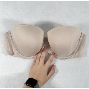 Warners Strapless Bra 42C RJ6331A Nude Beige Underwire Elements Of Bliss